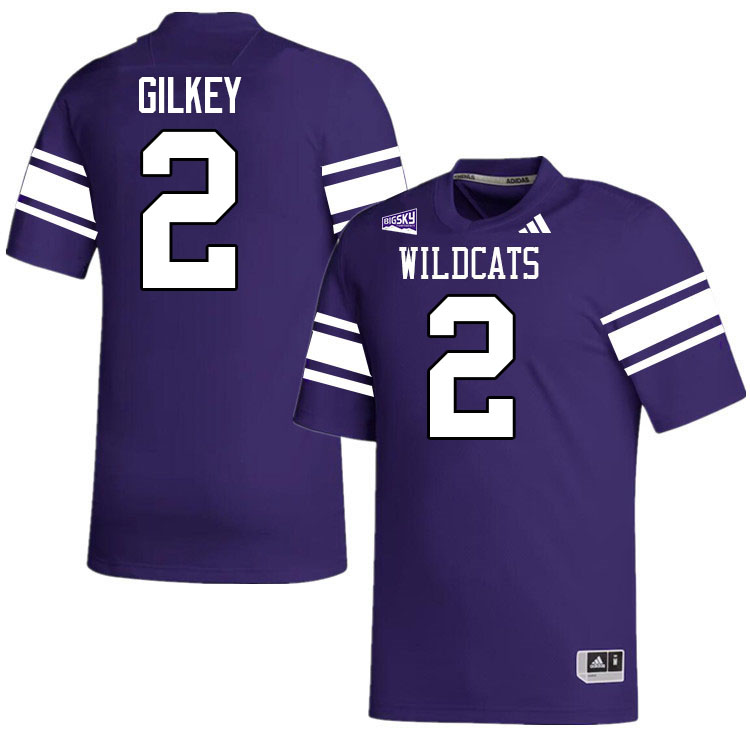 Weber State Wildcats #2 Jackson Gilkey College Football Jerseys,Uniforms Stitched-Purple